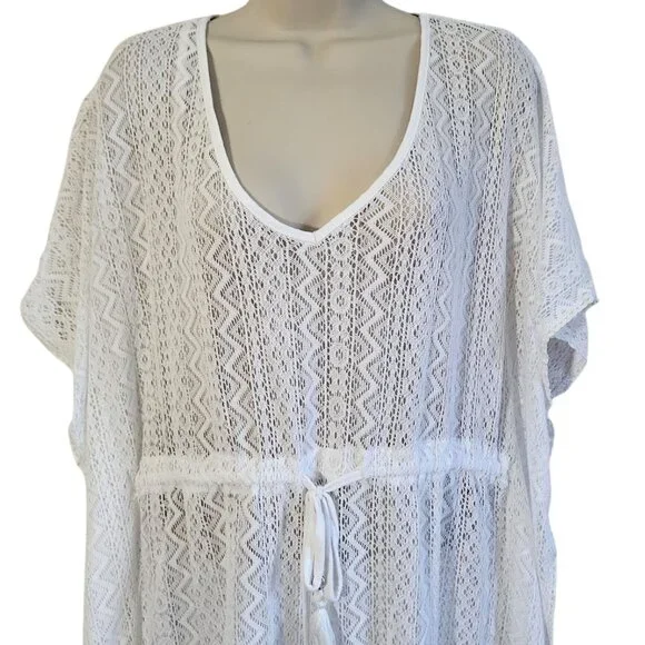 PRIMARK White Lace Beach Swim Suit Cover Up - Women's M 8/10 - Picture 4 of 7